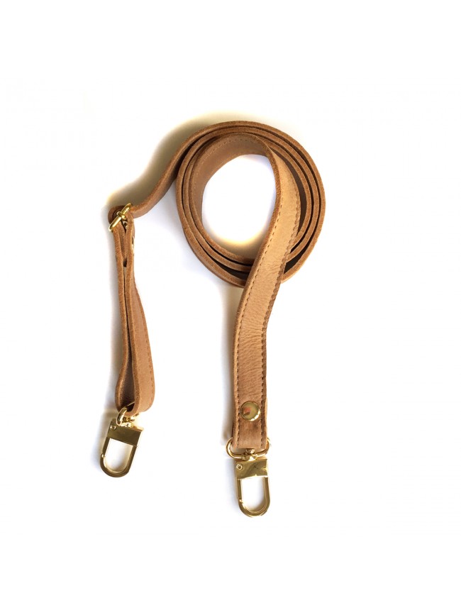 Bandoulière cuir camel